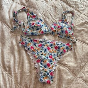 SHEIN Floral Bikini Set - Multicolor